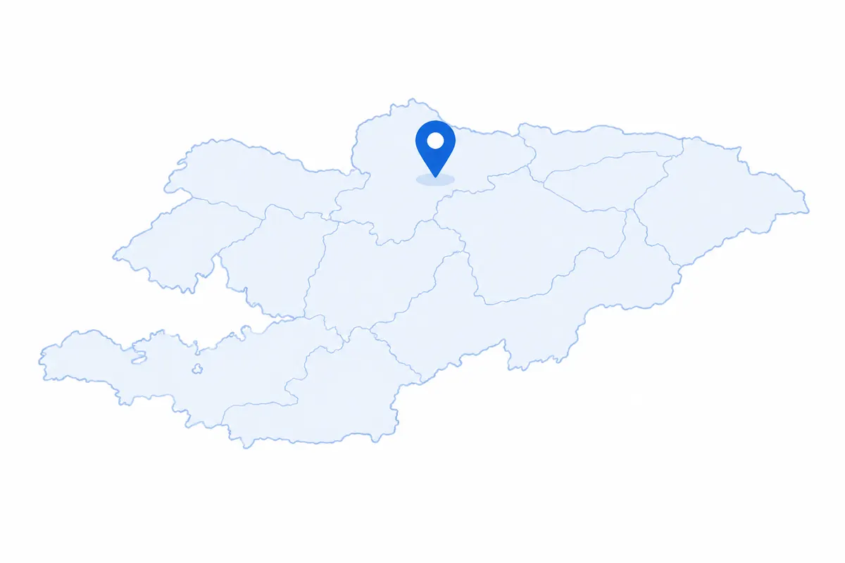 Карта Кыргыстана